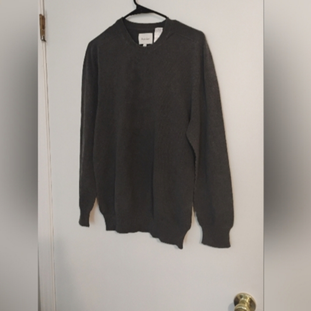 Steven Alan Mens Gray Cotton Textured Sweater Sz M